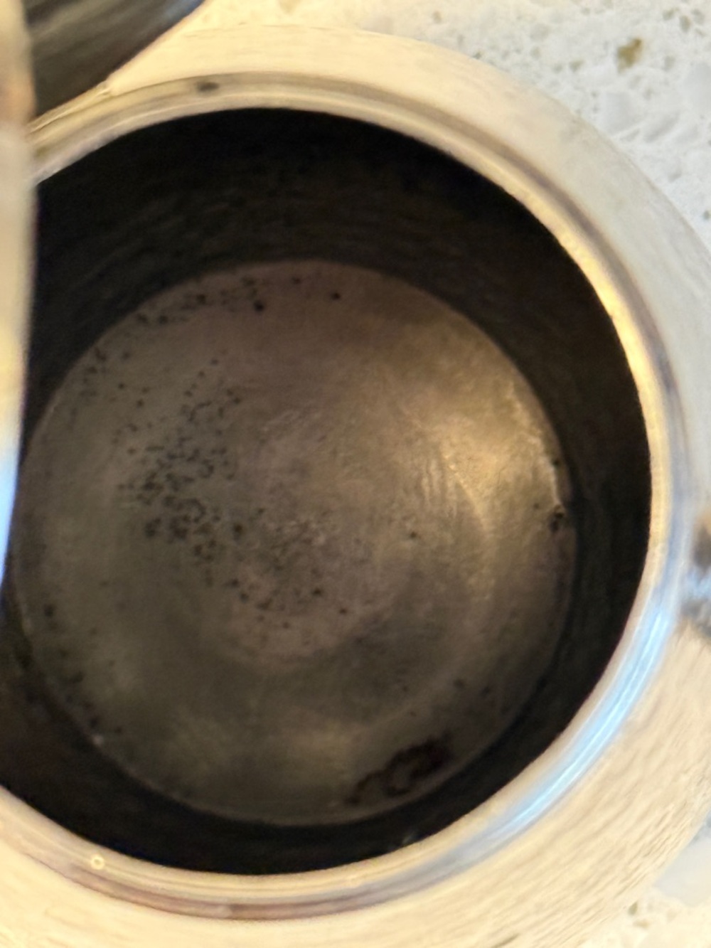 Michael Aram Silver Hammered Teapot with Black Handle - Picture 6 of 6